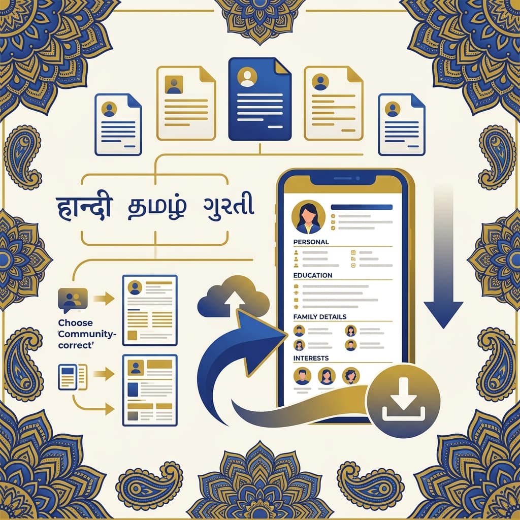Complete marriage biodata sections and formats